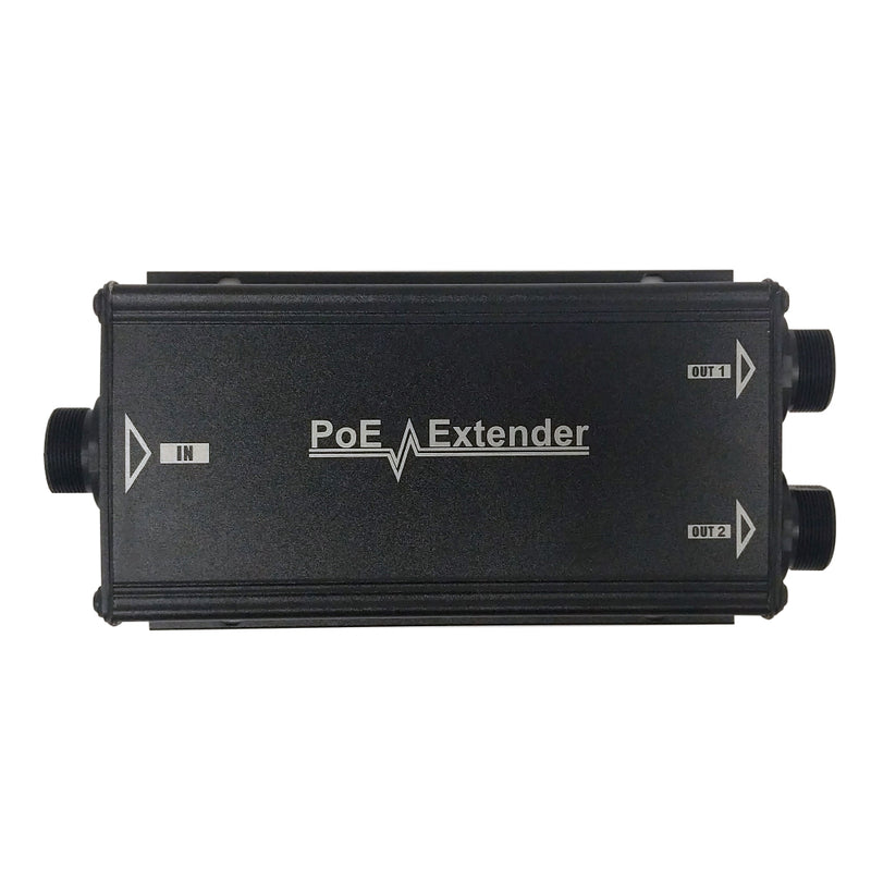 2-Channel 10/100/1000M PoE Extender - 60W - IEEE 802.3af/at - Outdoor IP68 Rated