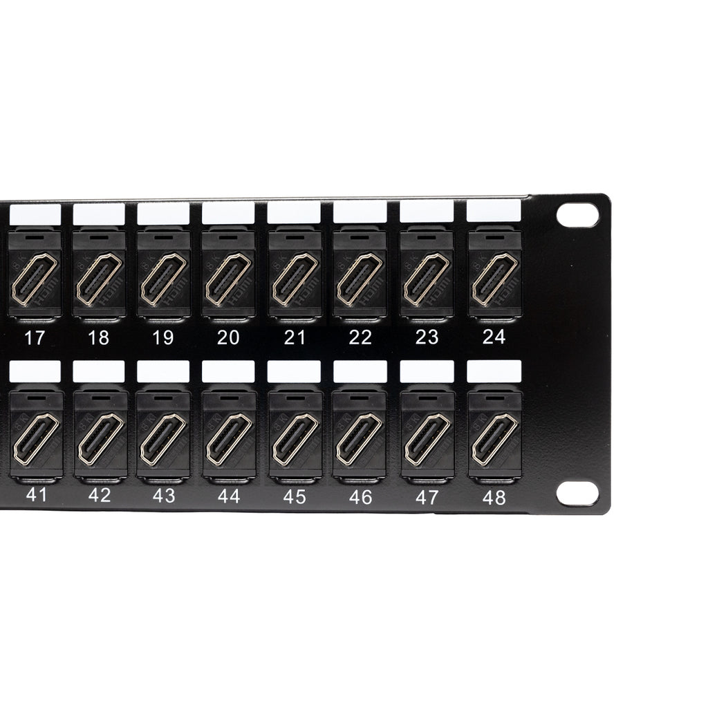 Hdfmi Rack Panel 48-Port HDMI patch panel, 19 inch rackmount 2U