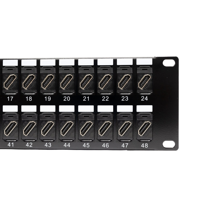 Hdmi Rack Panel 48-Port HDMI patch panel, 19 inch rackmount 2U