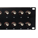 32-Port 75 Ohm BNC Patch Panel, 19 Inch Rackmount 2U