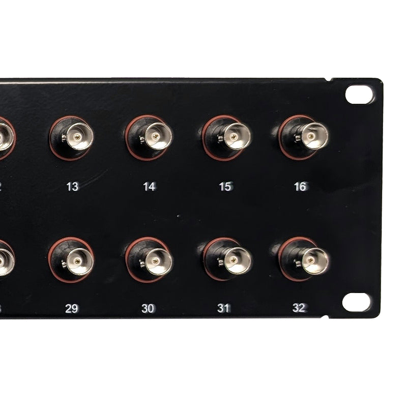 Bnc Rack 32-Port 75 Ohm BNC Patch Panel, 19 Inch Rackmount 2U