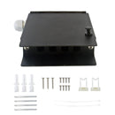 Indoor 4-Port Metal Fiber Optic Wall Mount Terminal Box - Black