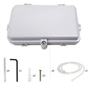 Indoor/Outdoor 4-Port Plastic Fiber Optic Wall Mount Terminal Box - White