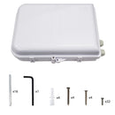 Indoor/Outdoor 16-Port Plastic Fiber Optic Wall Mount Terminal Box White