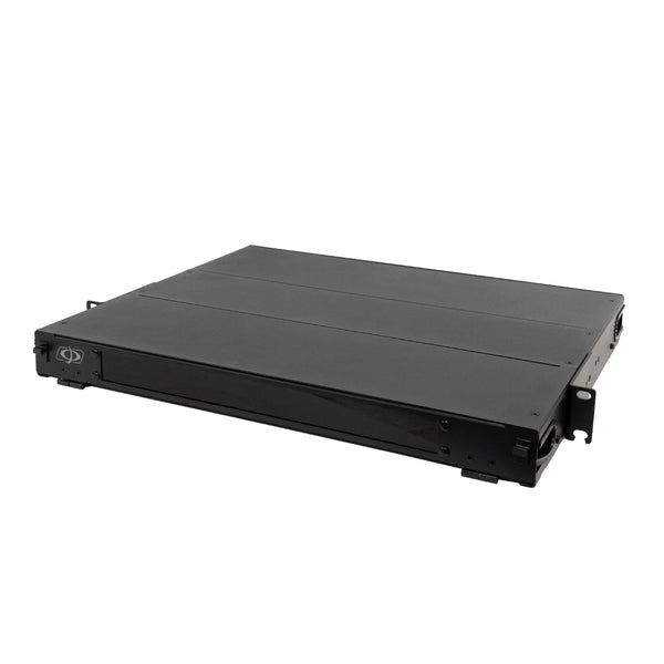 1U Premium LGX Style Sliding Panel (holds 3 cassettes) - Black