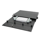 1U Premium LGX Style Sliding Panel (holds 3 cassettes) - Black