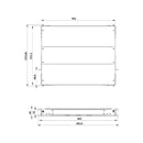 1U Premium LGX Style Sliding Panel (holds 3 cassettes) - Black