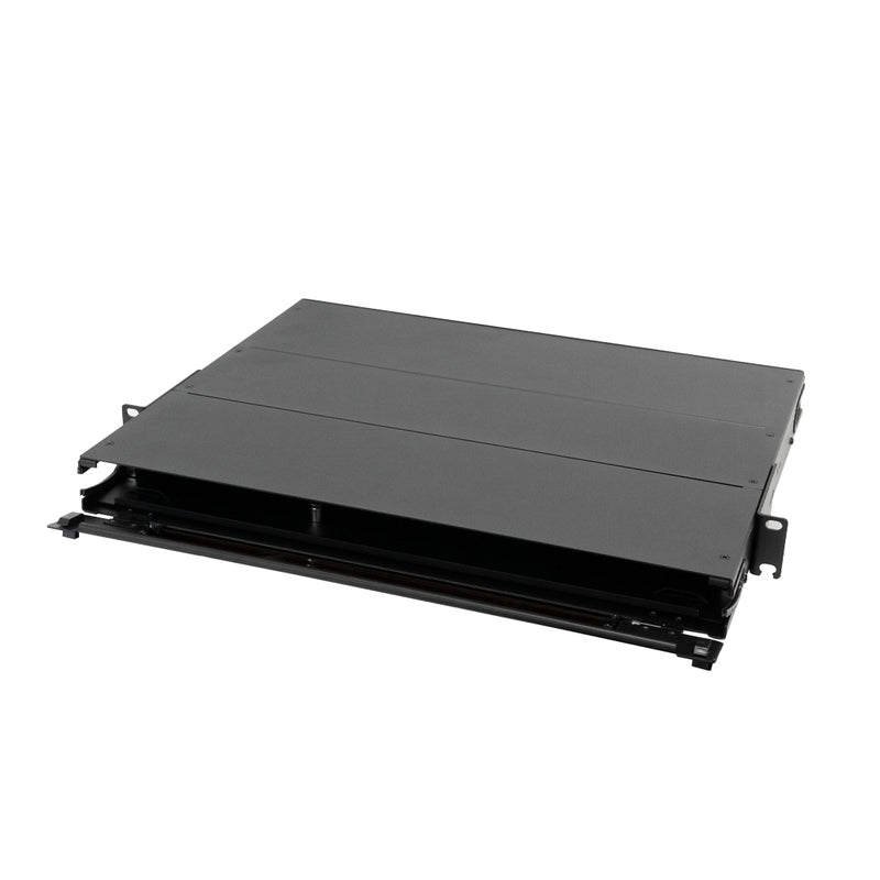 1U Premium LGX Style Sliding Panel (holds 3 cassettes) - Black