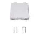 Indoor 2-port Wall Outlet Fiber Surface Mount Box - White