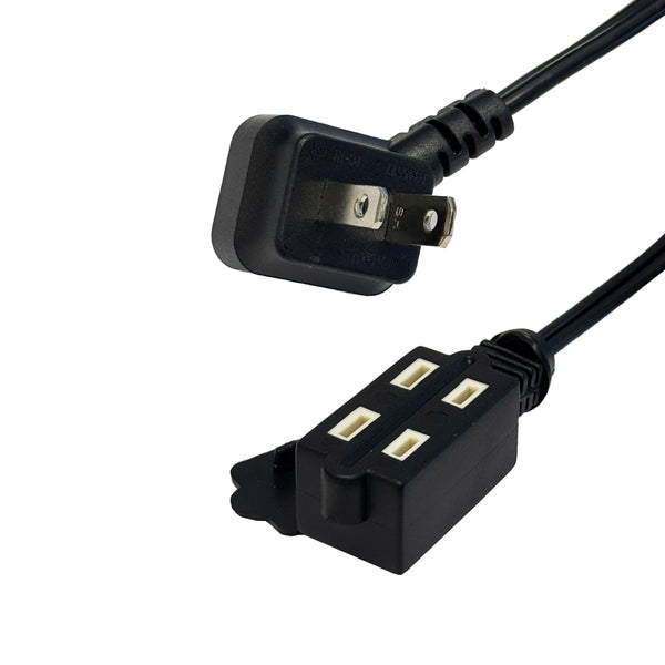 1-15P 45 Degree to 1-15R Triple Tap Power Cable - 16AWG - SPT-2 - 13A/125V