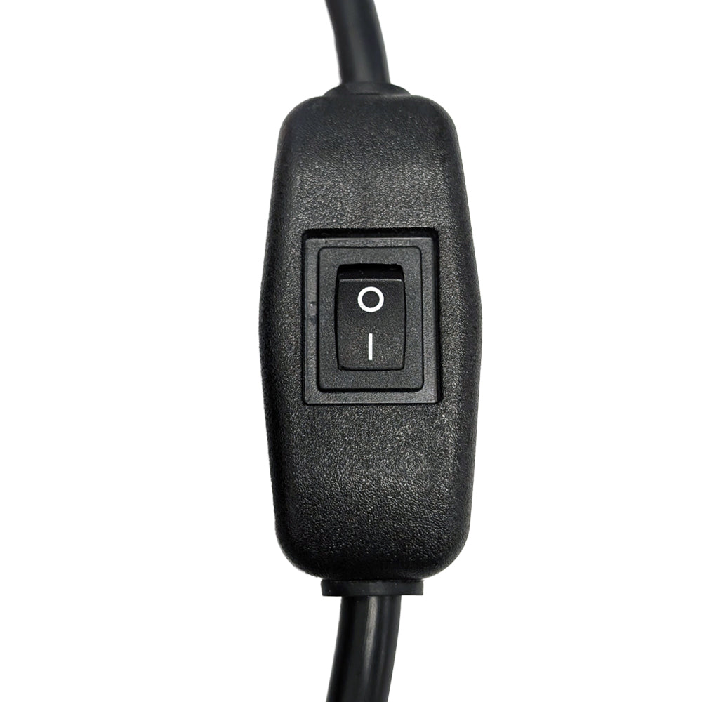 NEMA 5-15P to IEC C13 Power Cable with ON/OFF Switch - 16AWG - SJT Jacket