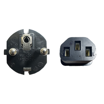 SCHUKO CEE 7/7 (Euro) to IEC-C13 - H05VV-F 1.0 (10A 250V) Power Cord