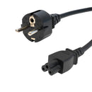 CEE 7/7 (Euro) to IEC C5 - H05VV-F 0.75 Power Cable (2.5A 250V) Power Cord - 2m