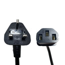 BS1363 (UK) to IEC-C13 - H05VV-F 1.0 (10A 250V) Power Cord