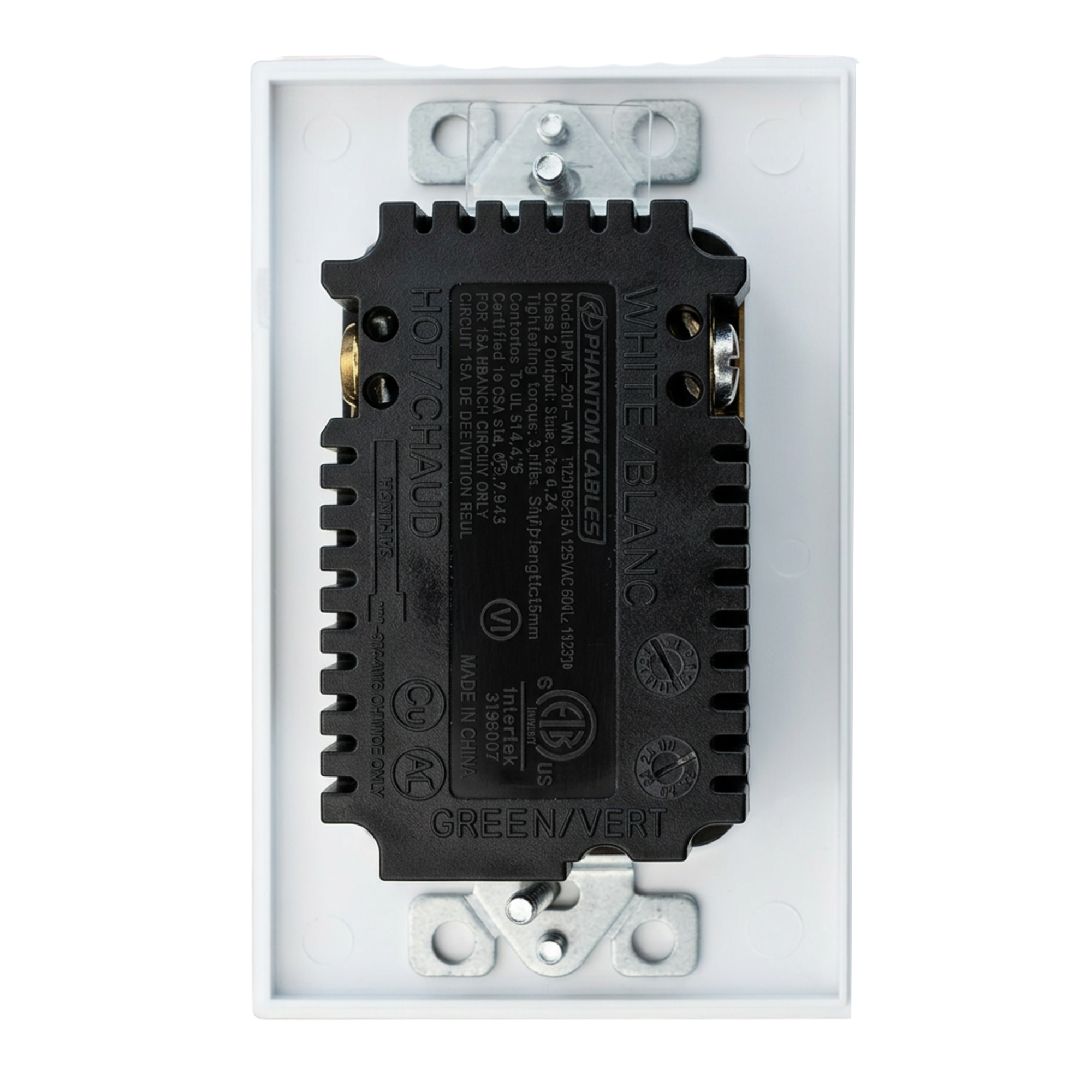 Tamper Resistant Duplex Power Receptacle With Type-A & Type-C USB Ports