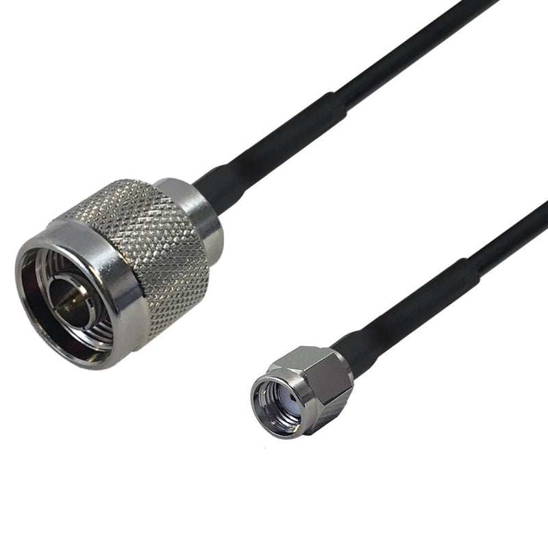 Premium Phantom Cables RG174 N-Type Male to SMA-RP (Reverse Polarity) Male Cable