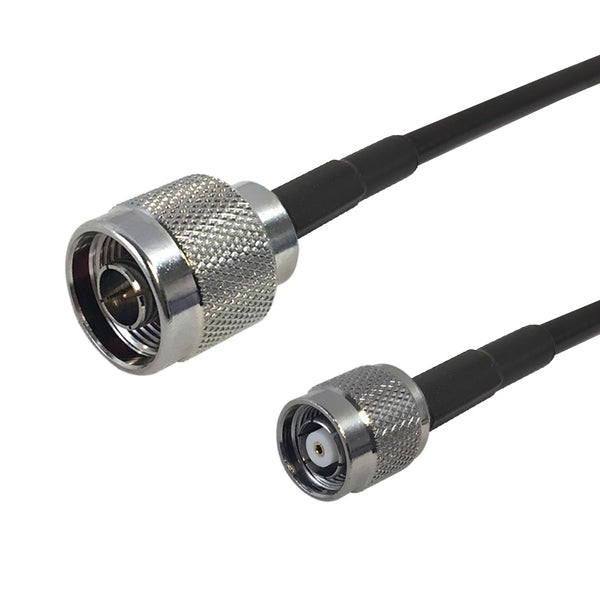 Premium Phantom Cables Times Microwave LMR-195 N-Type Male to TNC-RP (Reverse Polarity) Male Cable