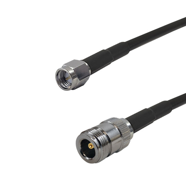 Premium Phantom Cables Times Microwave LMR-195 N-Type Female to SMA Male Cable