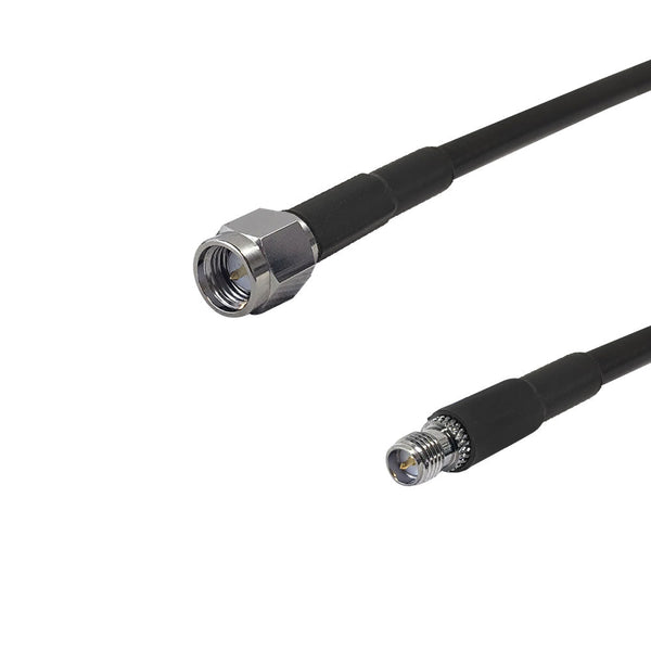 Premium Phantom Cables Times Microwave LMR-195 SMA Male to SMA-RP (Reverse Polarity) Female Cable