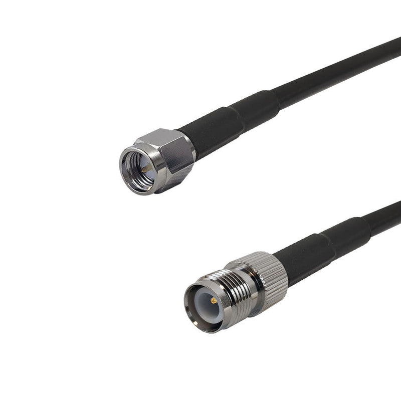 Premium Phantom Cables Times Microwave LMR-195 SMA Male to TNC-RP (Reverse Polarity) Female Cable