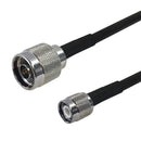Premium Phantom Cables Times Microwave LMR-240 Ultra Flex N-Type Male to TNC Male Cable