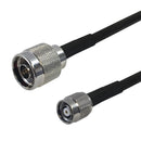 Premium Phantom Cables Times Microwave LMR-240 N-Type Male to TNC-RP (Reverse Polarity) Male Cable