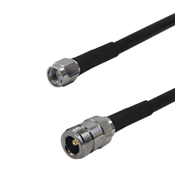Premium Phantom Cables Times Microwave LMR-240 N-Type Female to SMA Male Cable