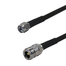 Premium Phantom Cables Brand RF-240 N-Type Female to SMA-RP (Reverse Polarity) Male Cable
