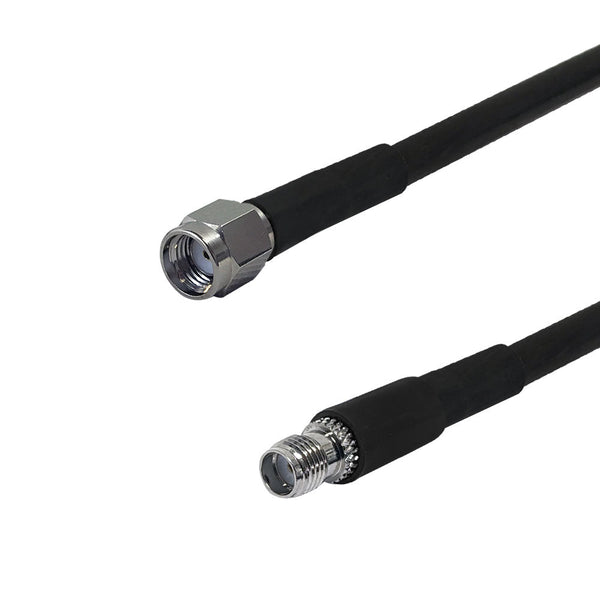 Premium Phantom Cables Times Microwave LMR-240 SMA-RP (Reverse Polarity) Male to SMA Female Cable