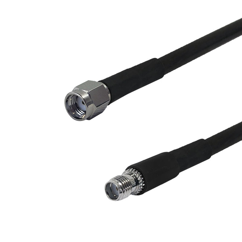 Premium Phantom Cables Times Microwave LMR-240 Ultra Flex SMA-RP (Reverse Polarity) Male to SMA Female Cable