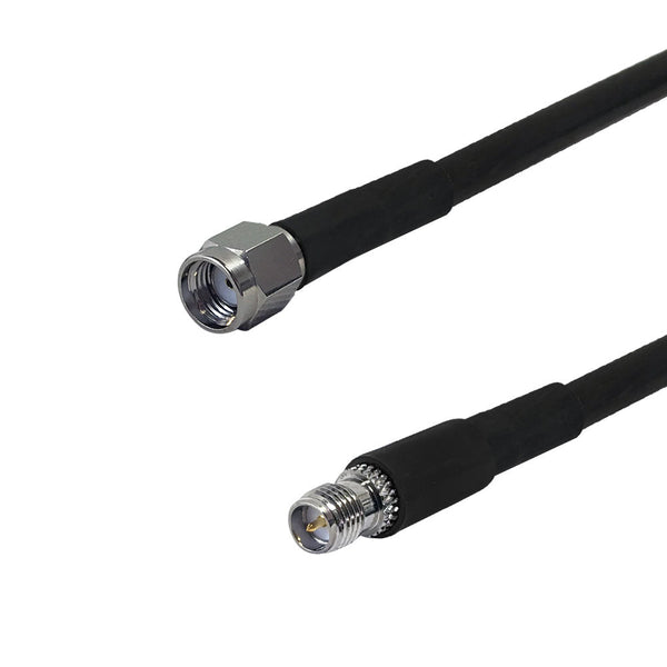 Premium Phantom Cables Times Microwave LMR-240 Ultra Flex SMA-RP (Reverse Polarity) Male to SMA-RP (Reverse Polarity) Female Cable