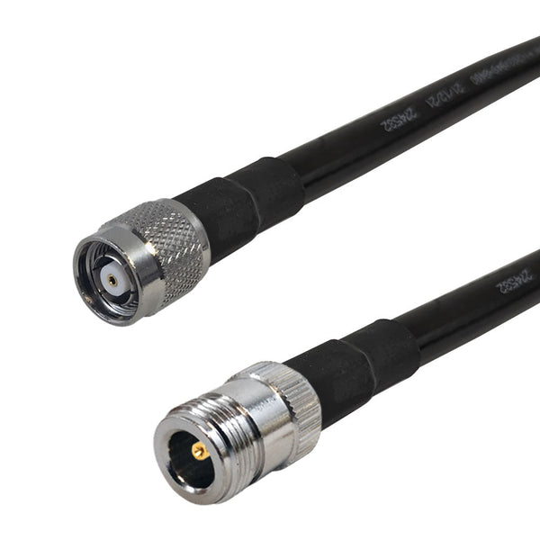 Premium Phantom Cables Times Microwave LMR-400 Ultra Flex N-Type Female to TNC-RP (Reverse Polarity) Male Cable
