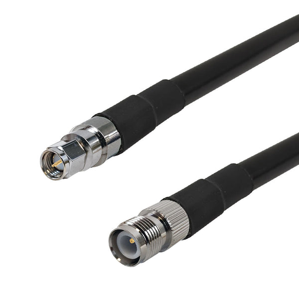 Premium Phantom Cables Times Microwave LMR-400 SMA Male to TNC-RP (Reverse Polarity) Female Cable