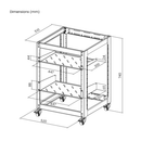 19 inch Open Frame Wall Mount/Free Stand Rack - 2 Vented Shelves - 12U