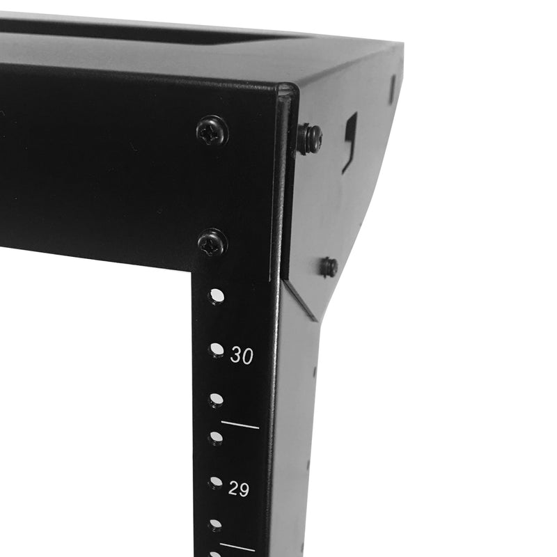 Power 18 Inch Rack 19 inch Open Frame Wall Mount Rack - 18 inch Depth - 30U