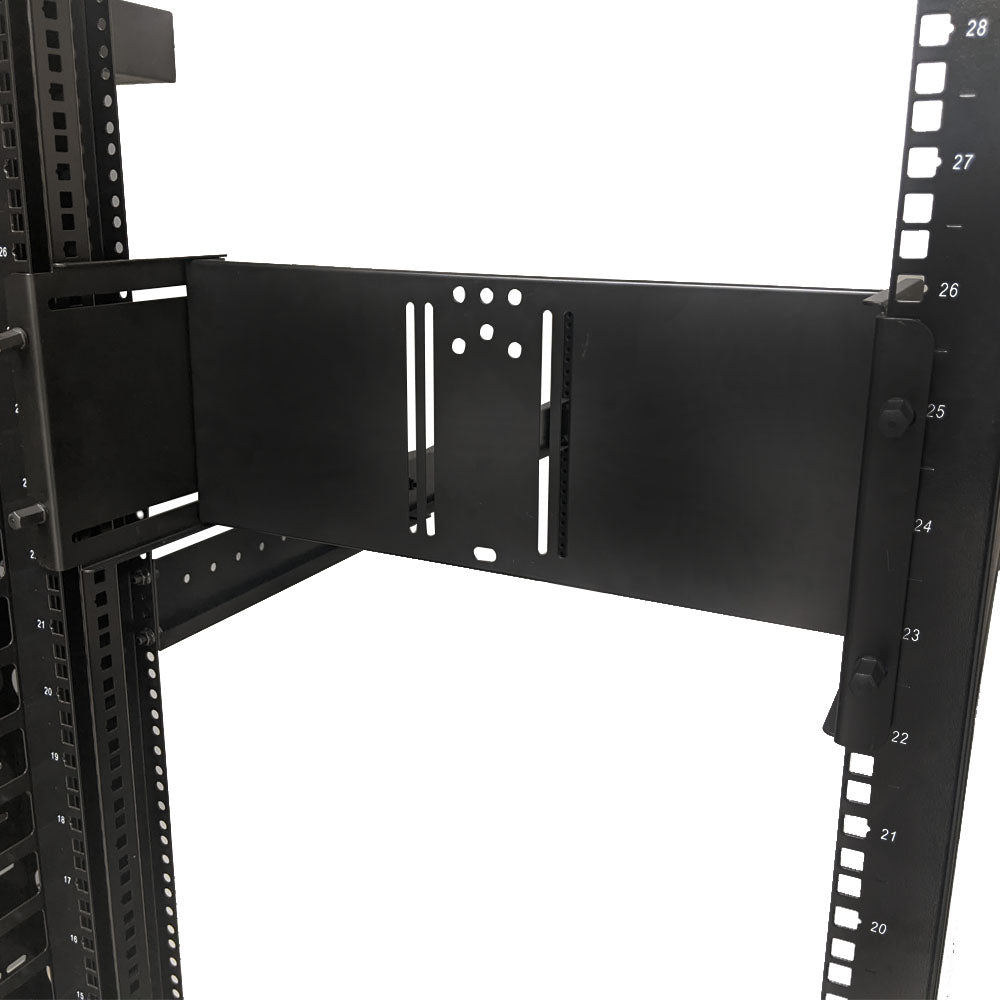 Monitoring Rack Electrical Monitor Mount for Relay Racks and Cabinets - 19 Inch - Adjustable - 4U
