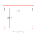 Wall Mount Swing Cabinet 9U x 18.5" Usable Depth - Perforated Doors - Black