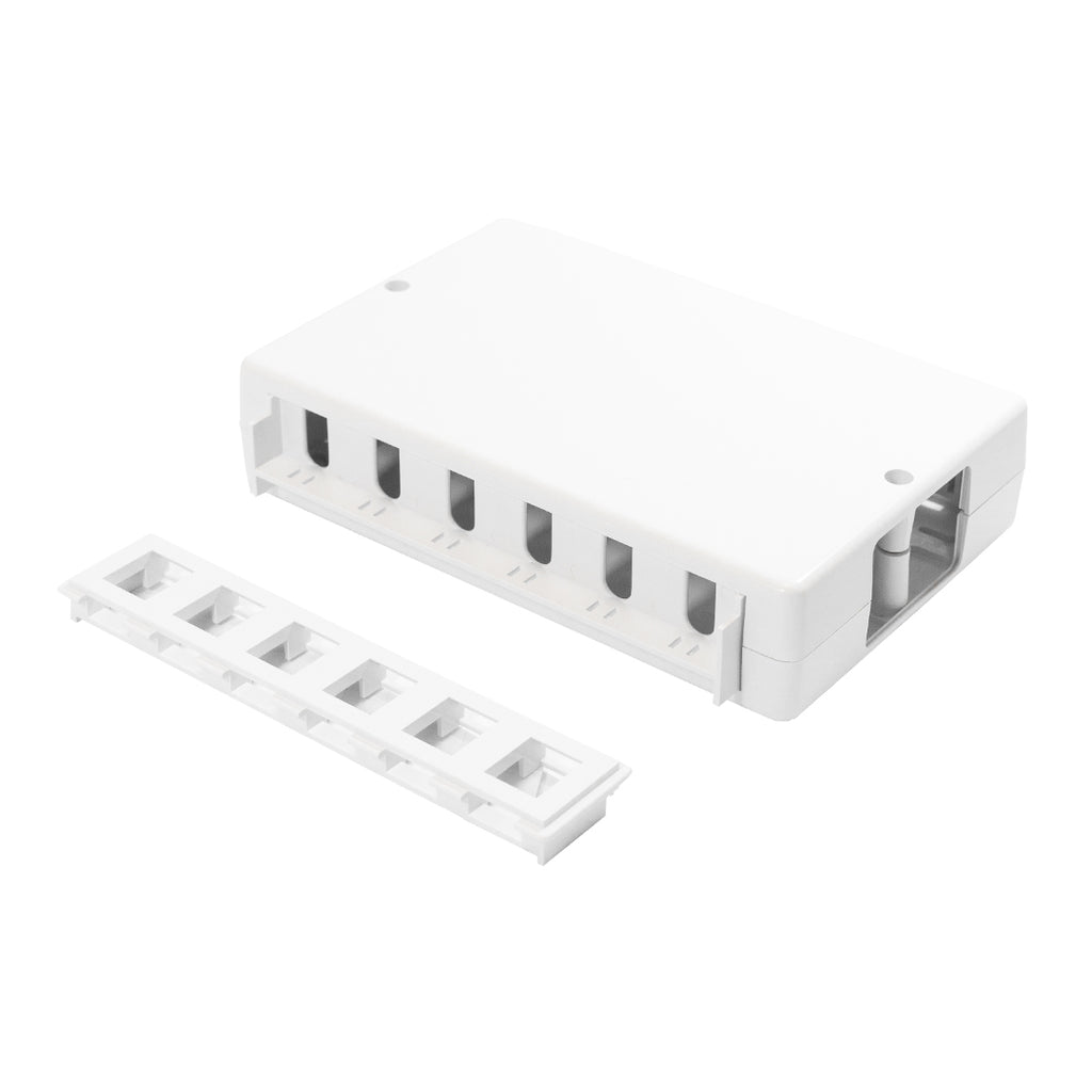 Surface Box 12 Module Surface Box 6 Port or 12 Port - White