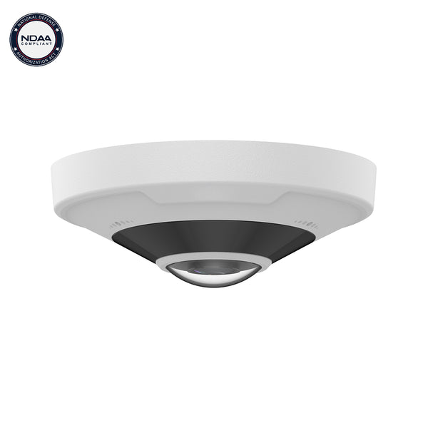 12MP Fisheye IP Camera - 1.8mm Fixed Lens - WDR - Microphone/Speaker - IP67 IK10 Rated - White
