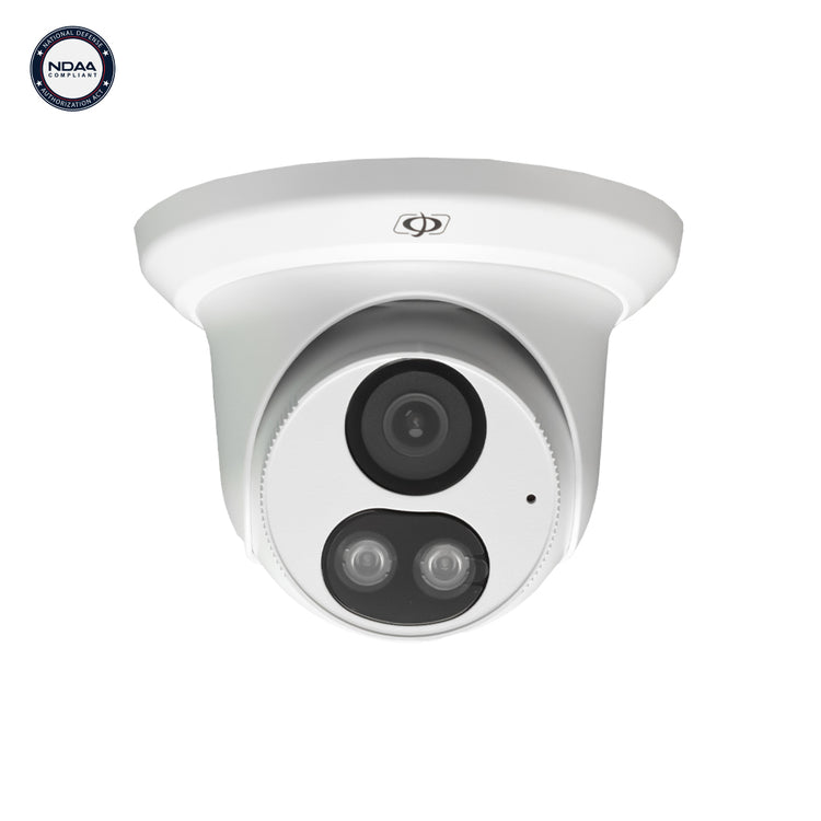 8MP Turret IP Camera - 2.8mm Lens - AI - Color Night Vision - Micropho