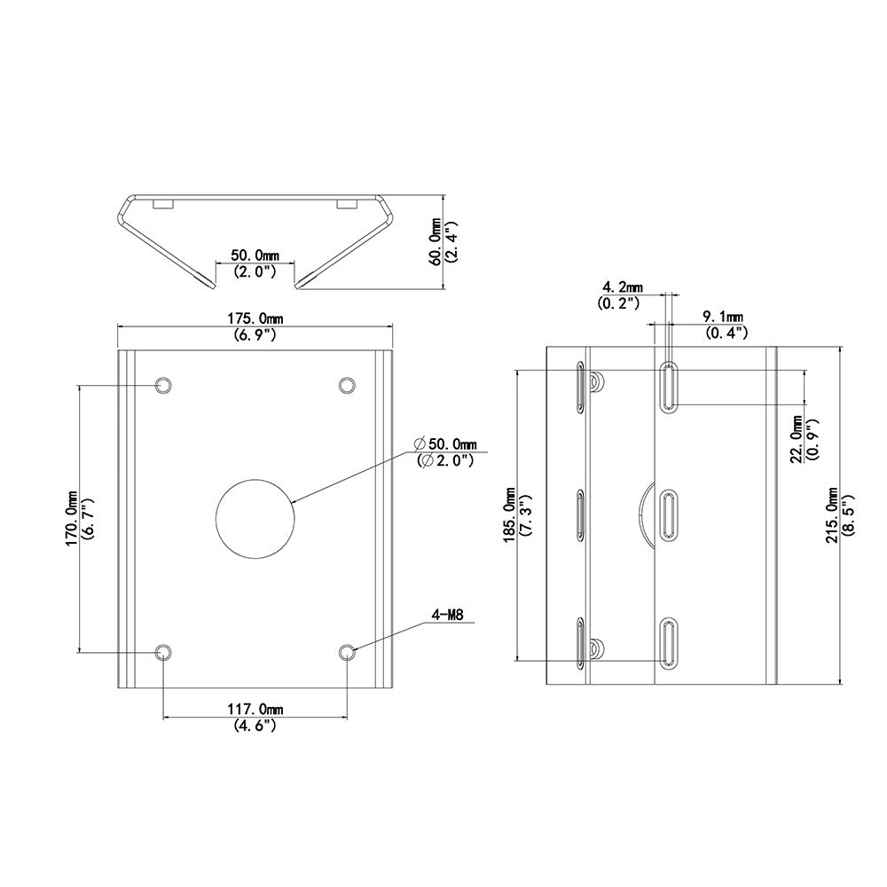 Pole Mount Adapter for PTZ Cameras - White