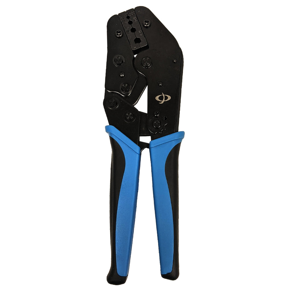 Professional Ratcheting Crimp Tool for Fiber Optic Connector Crimp Sleeves - LC, SC, ST & FC - Hex Sizes 0.094", 0.128", 0.151", 0.197"