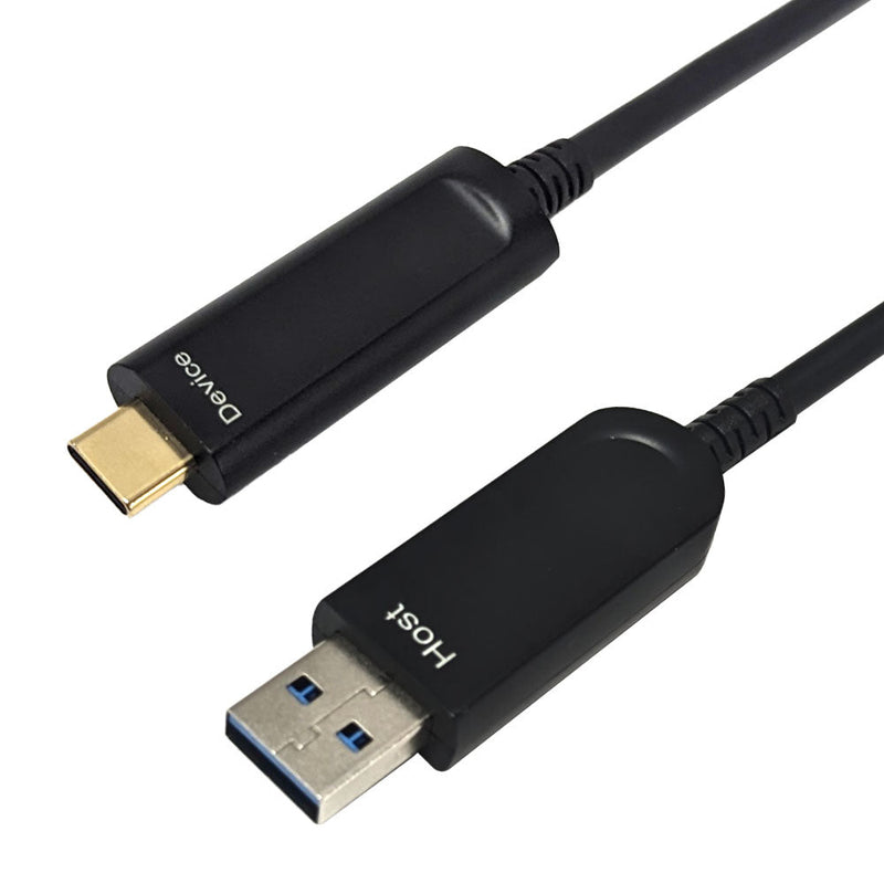 USB 3.1 AOC Type-C Male to Type-A Male Cable 10G Data Only - CMP - Black