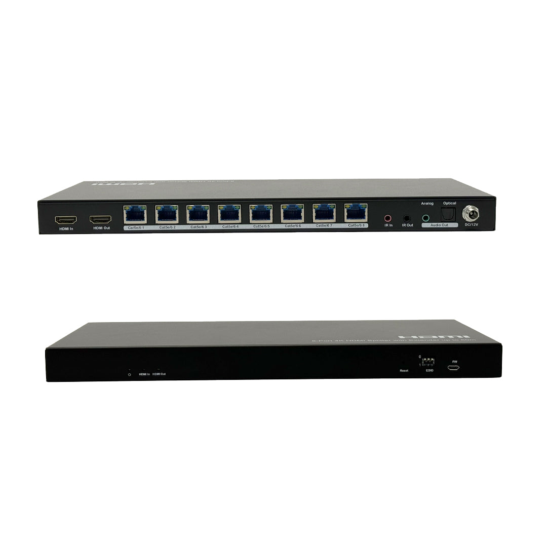 1x8 HDMI Splitter Extender - 60m (4K 60Hz 4:4:4) with Loop out & Receivers
