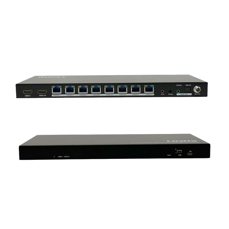 1x8 HDMI Splitter Extender - 60m (4K 60Hz 4:4:4) with Loop out & Receivers