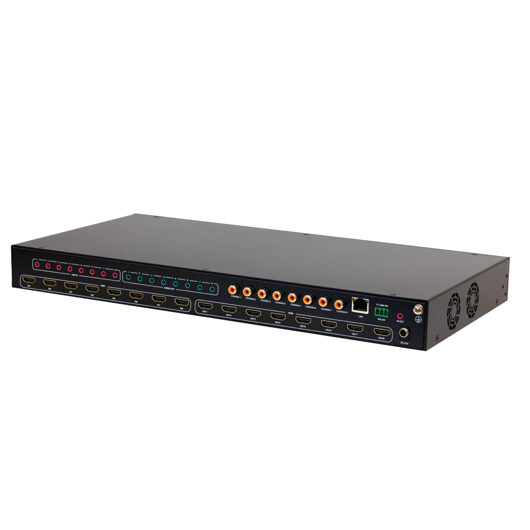 8x8 HDMI Matrix 4K@60Hz - YUV 4:4:4 - 18Gbps - HDCP 2.2 - IR control