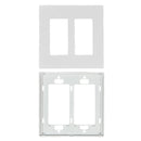 Decora Screw-Less Wall Plate- Double Gang - White