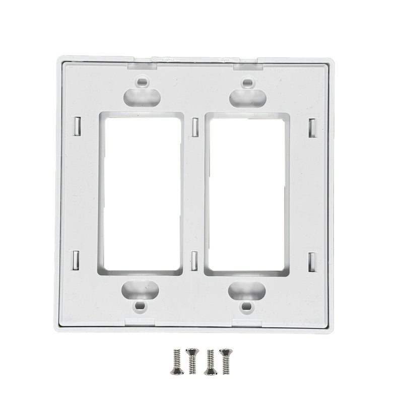 Decora Screw-Less Wall Plate- Double Gang - White