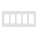 Decora Screw-Less Wall Plate- Five Gang - White