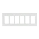 Decora Screw-Less Wall Plate- Six Gang - White